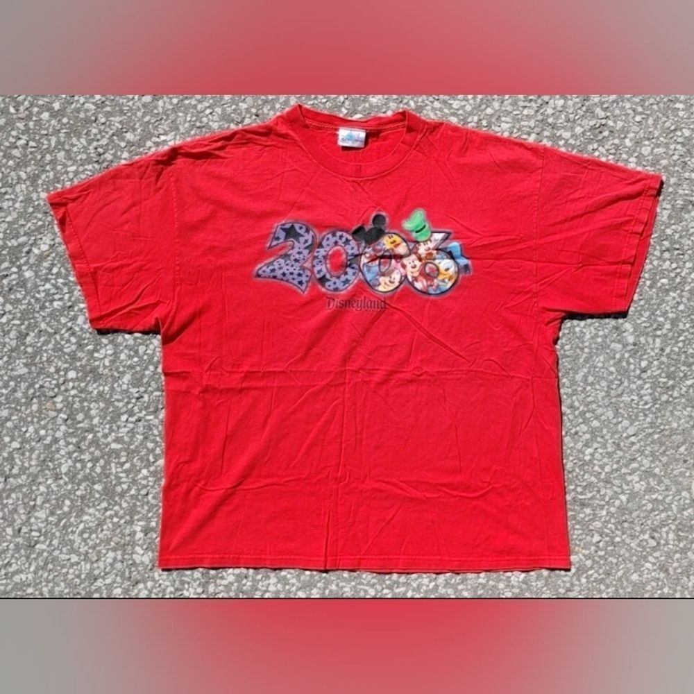 Y2K 2006 Disneyland Resorts Large 2006 Spellout Disney Print T-Shirt Size (2XL)